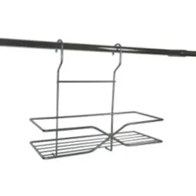 Полка 1 ярус прямоугольная «Х» образная для рейлинга хром зеркало РППХ-1