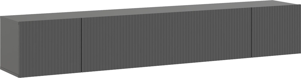 Тумба под телевизор подвесная Дуб крафт белый/Графит софт 200х35х33