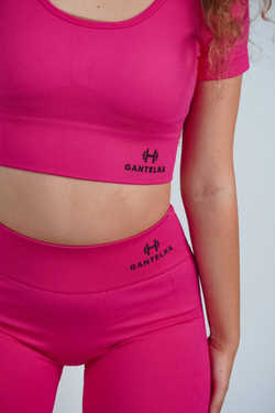 Женская футболка Gantelka Push-up розовая