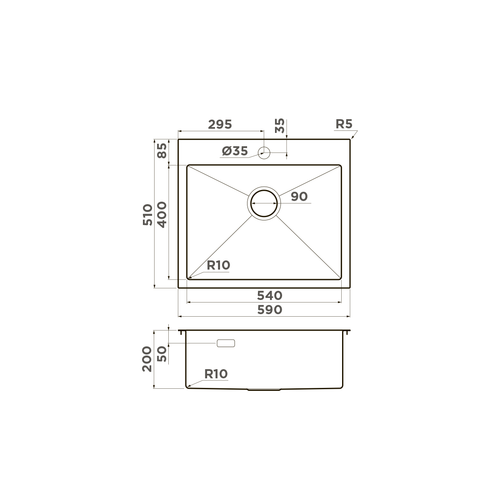 кухонная мойка Omoikiri Akisame 59-GB нерж. сталь/графит