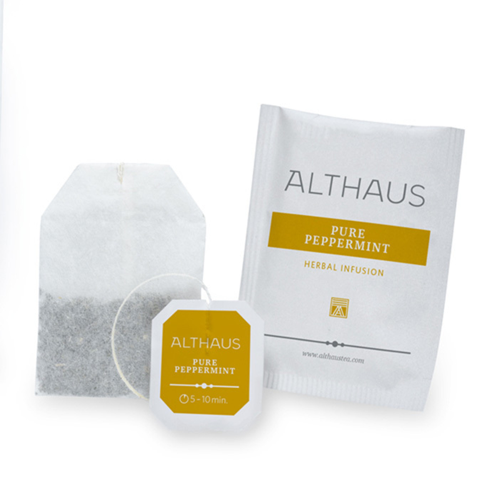 Althaus Pure Peppermint, Чистая Мята чай травяной в пакетиках, 20 шт