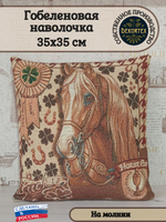 Декоративный гобеленовый чехол для интерьерной подушки Чемпион 35*35