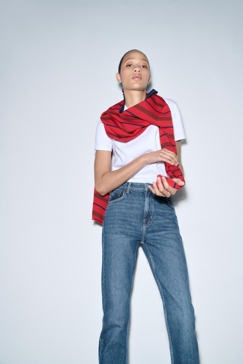 Джинсы skinny с высокой посадкой — zw collection