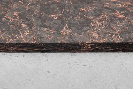 Карбон хаотичный, плашка 130x85x8мм, с медной пудрой