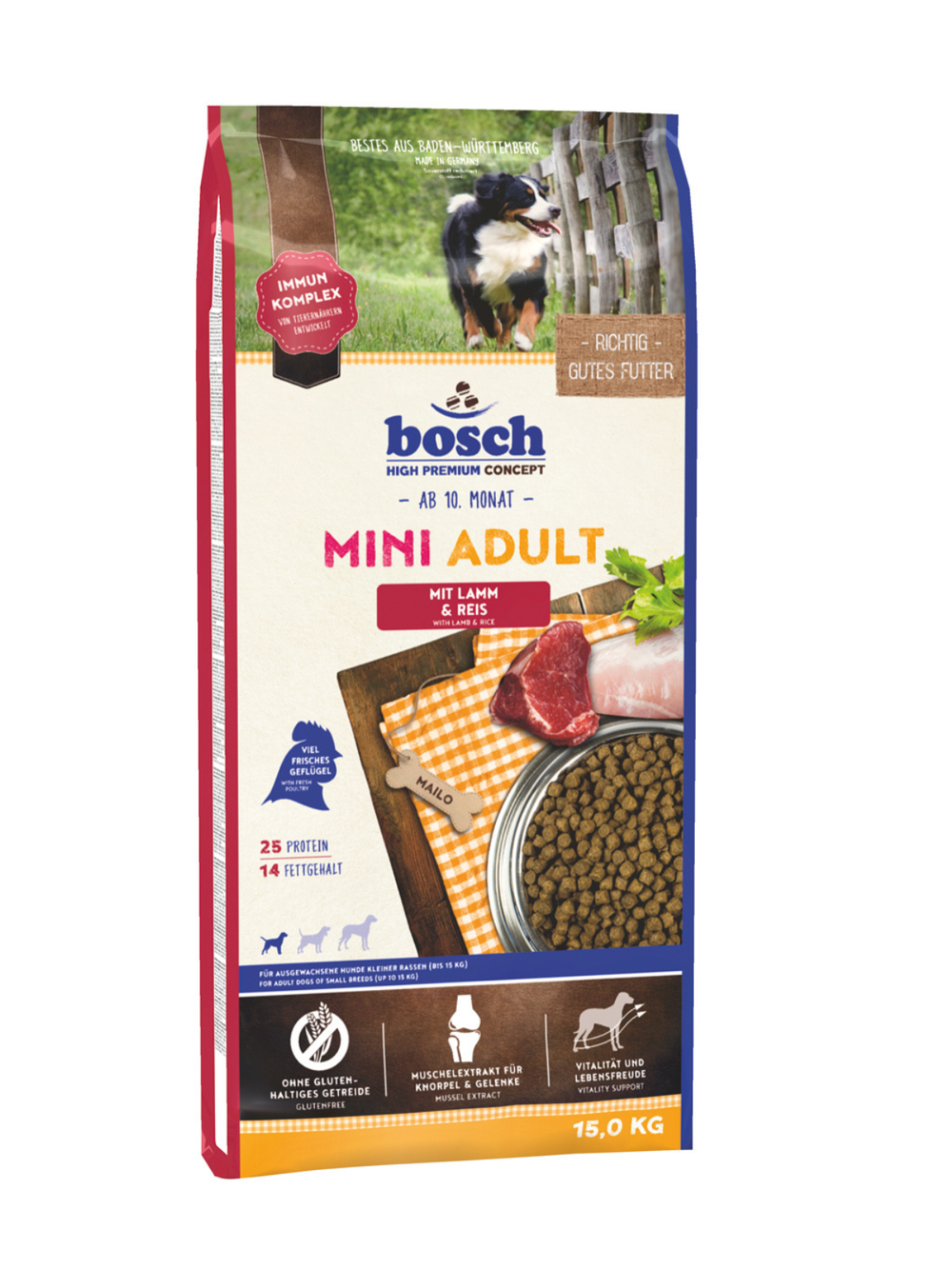 Bosch Adult Mini Lamb & Rice (Бош Мини Ягненок рис) корм сухой для собак с ягненком и рисом 15 кг