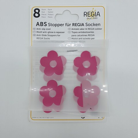 ABS-противоскользящие наклейки Regia для приклеивания к носкам, 8 наклеек в упаковке (розовые ромашки)