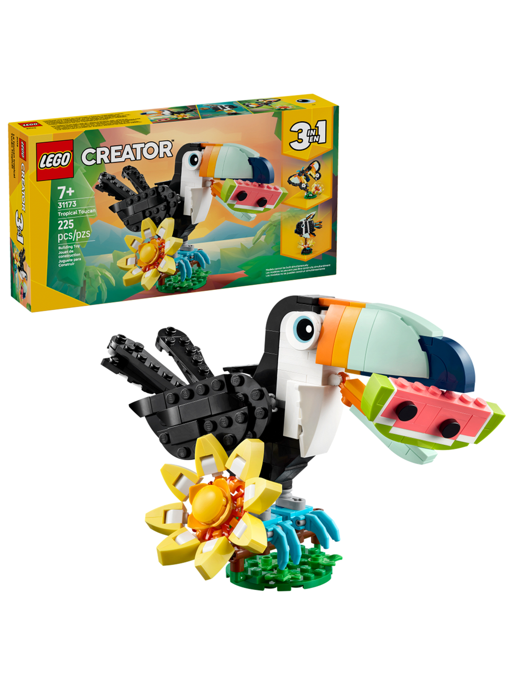 Конструктор LEGO Creator 31173 лего Дикие животные: Тропический тукан — 3в1, 7+