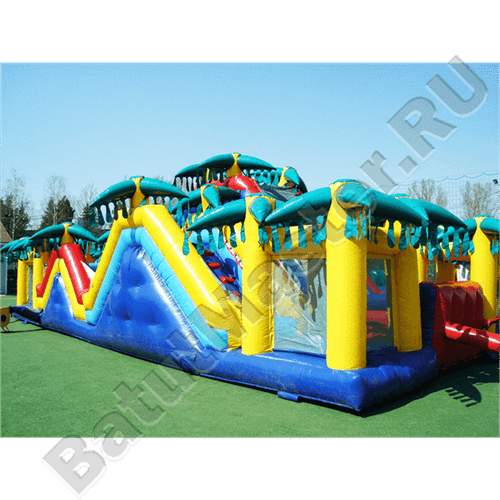 Надувная полоса препятствий "Супер - джунгли"