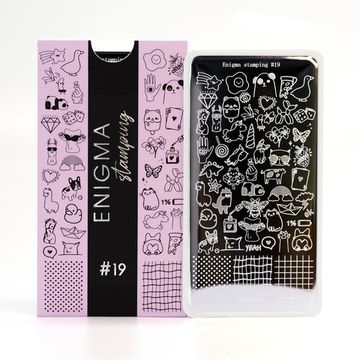Пластина для стемпинга Enigma Stamping №019