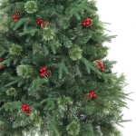 Ёлка «Царевна Зима» 180 см, ПВХ+Леска+Резина, шишки и ягоды (647 веток)