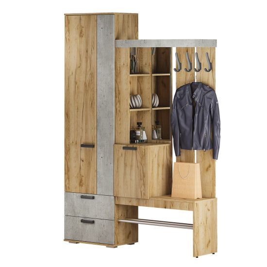 Трамп bts Прихожая крафт/бетон, СП