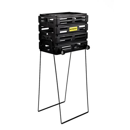 Корзина для теннисных мячей NEVA SPORT, UEA1, на 75 мячей, пластик, черный