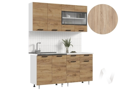 Кухня Рио NEW ЛДСП 1;6м (белый/дуб крафт/сонома)