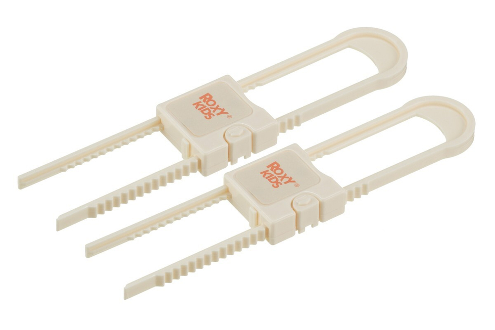 Блокиратор многофункциональный на ручки для мебели, выдвижных ящиков, замок от детей ROXY-KIDS, 2 шт