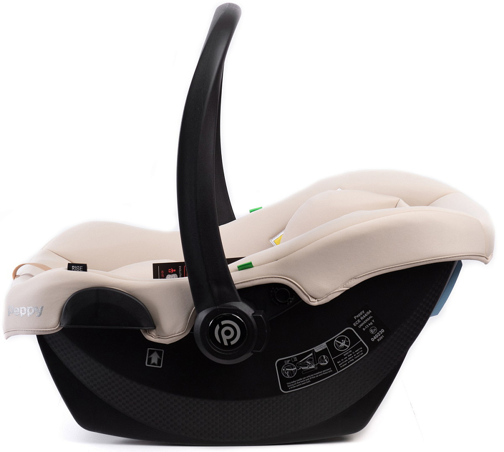 Детская коляска Peppy Monaco Thermo 3 в 1 с автокреслом Rise Milk Black