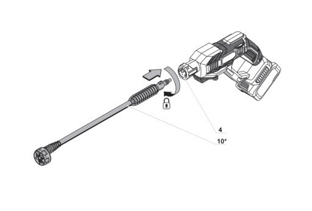 Мойка высокого давления аккумуляторная БЕЗ АККУМУЛЯТОРА CROWN CT63002HX
