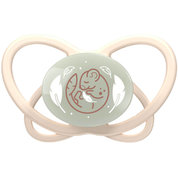 NIP Соска пустышка, силикон "Butterfly Night ", бежевый, размер 2 (6+)