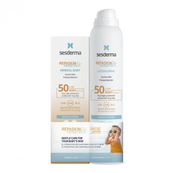 Sesderma Подарочный Набор REPASKIN PEDIATRICS SPF 50: Детский крем без химических фильтров, 50 мл + Детский солнцезащитный спрей для тела, 200 мл