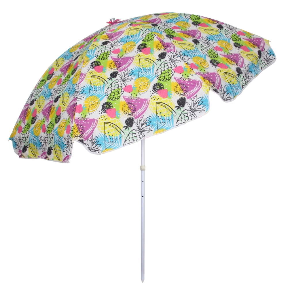 Зонт пляжный D=240 см, h=220 см, «Принт АРТ11692-8», с наклоном и покрытием от нагрева, ДоброСад