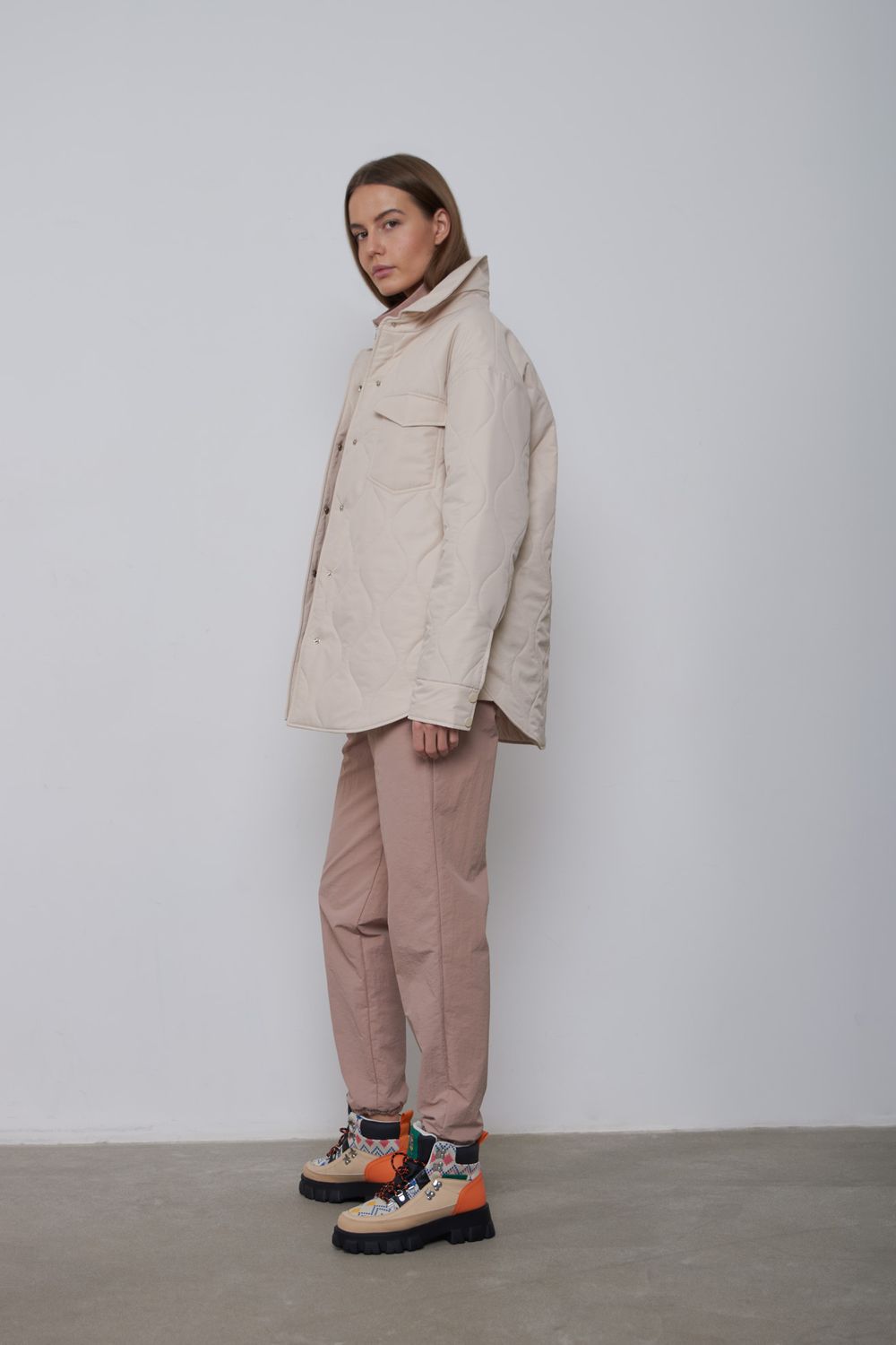 Куртка-рубашка Alexandra Talalay стёганая AW015 ванильная