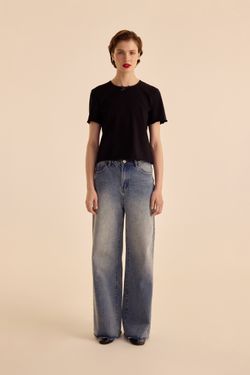 Джинсы (Как у Керри), голубые с эффектом потертостей