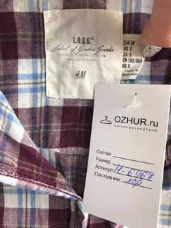 Блузка H&M в клетку, маркировка 38, визуально на 44 размер