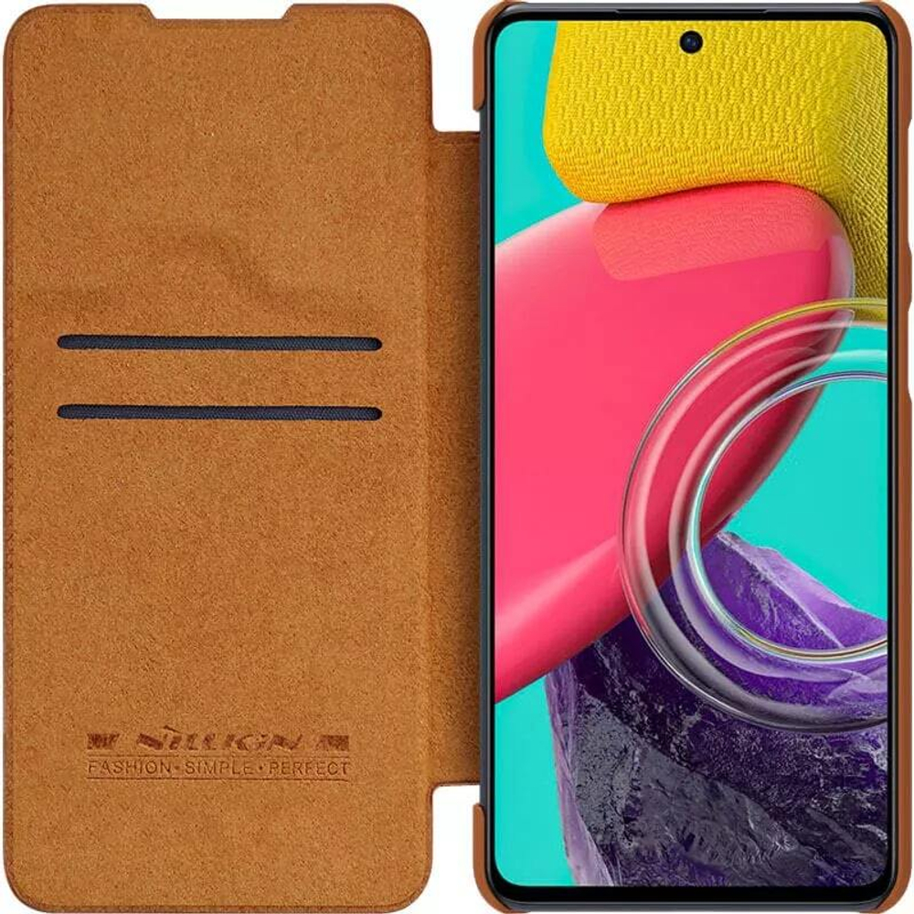 Кожаный чехол-книжка Nillkin Leather Qin для Samsung Galaxy M53