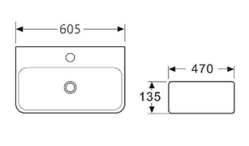 Раковина Ceramica Nova Form CN2003 58x38x15 см накладная