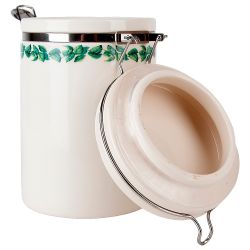 Банка для сыпучих продуктов(клипс)" " 15х10х16см v=800мл (керамика) (подарочная упаковка)