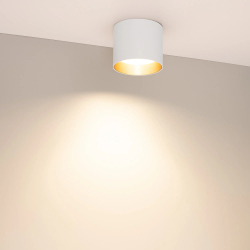 Светильник SP-BISCOTTO-R90-8W Warm3300-MIX (WH-GD, 80 deg, 230V) (Arlight, IP54 Металл, 5 лет) 054912