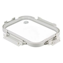 Контейнер для запекания и хранения прямоугольный Click Glass, 1 л, светло-серый