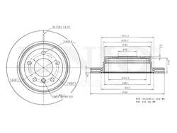 Диск тормозной задний UNIO BRD-20459
