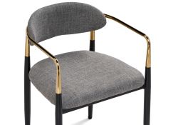 Кресло Lord gray / black / gold