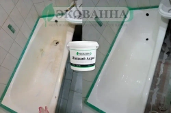 Экованна Жидкий акрил для ванн, Эпоксидная, Глянцевое покрытие, 3.4 л, 3.4 кг, белый