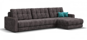 Угловой диван Босс Макс Велюр Алькантара серый