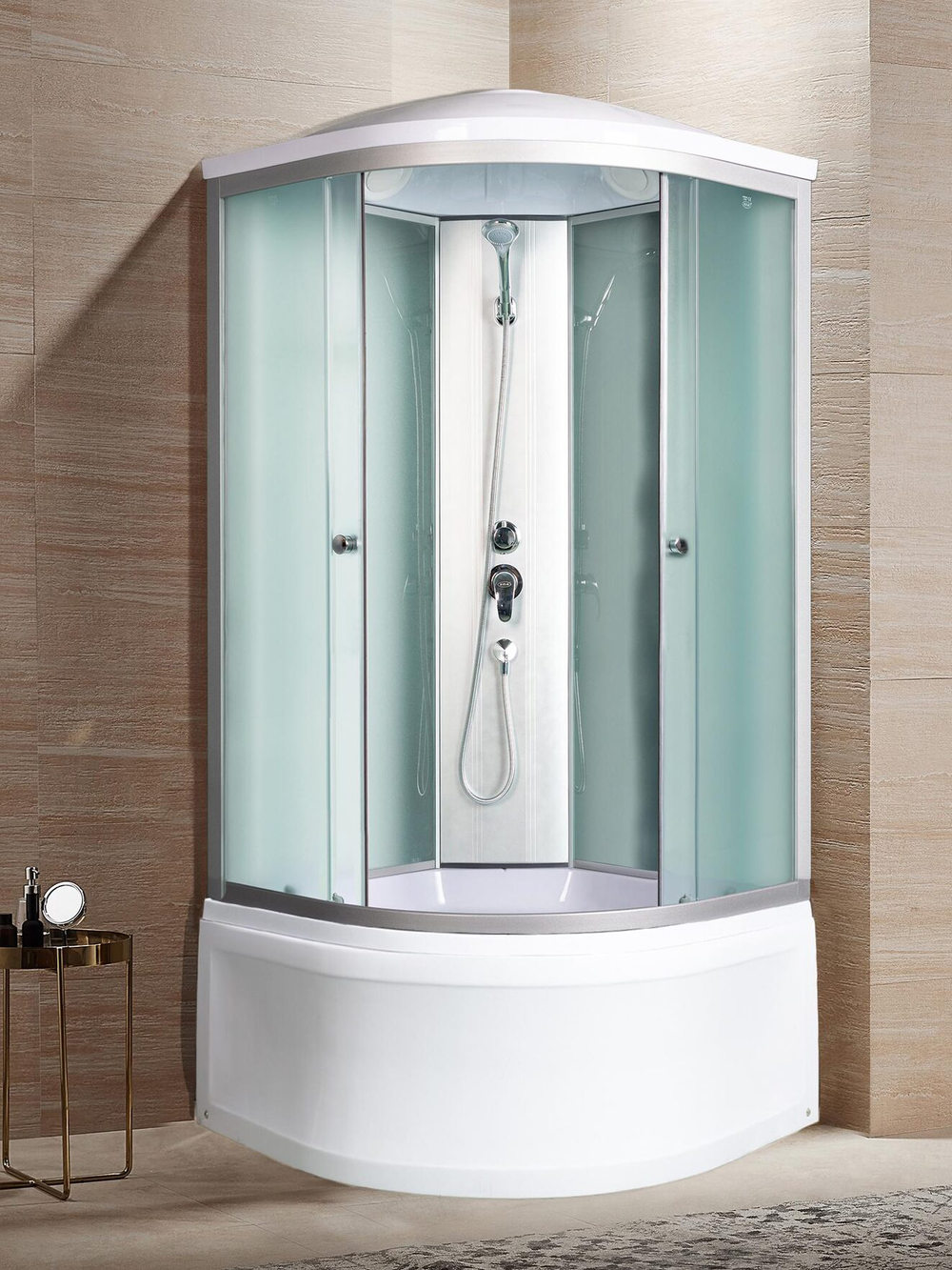 Душевая кабина RIVER NARA LIGHT 90/44 МТ 90x90x210 10000003575 Универсальная Четверть круга