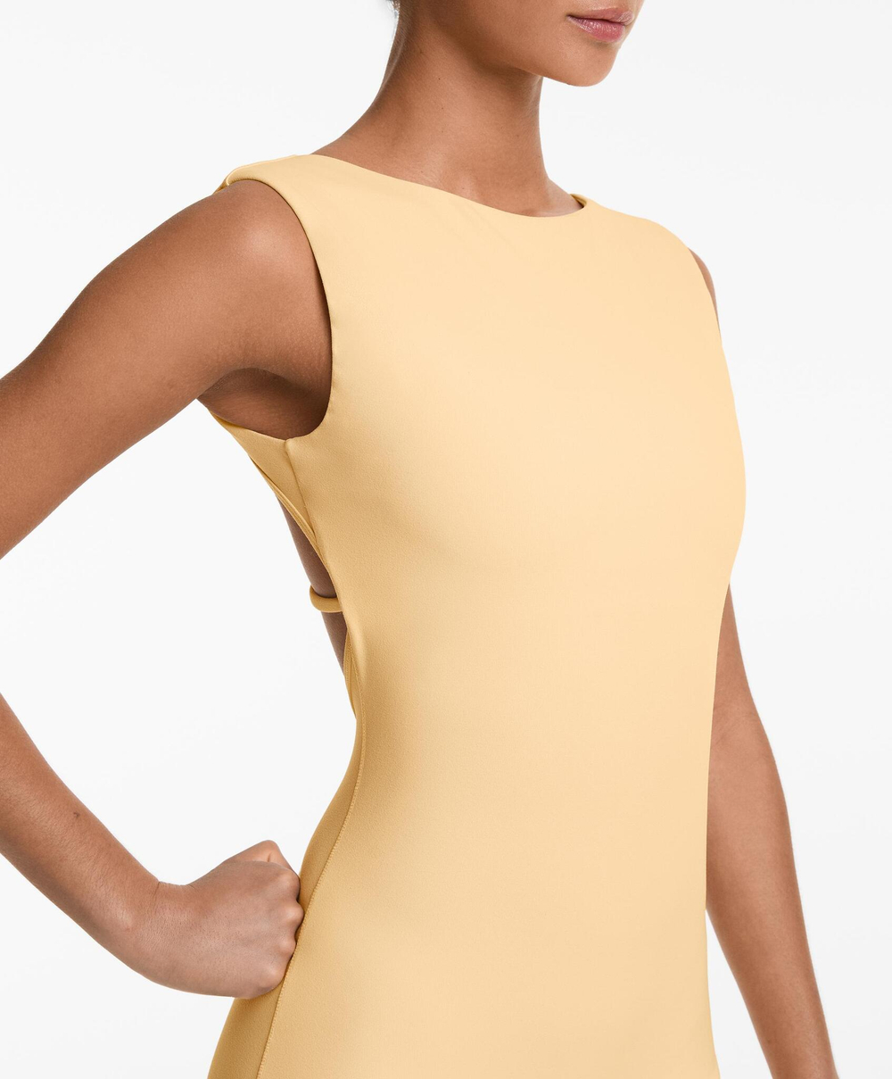 Oysho Короткий комбинезон из полиамида с фактурой хлопка, желтый