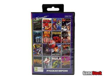 Картридж 16-Bit - 16в1 BARE KNUCKLE 3/M K 2,3/ SPIDER MEN 2,3/TOY STORY+...