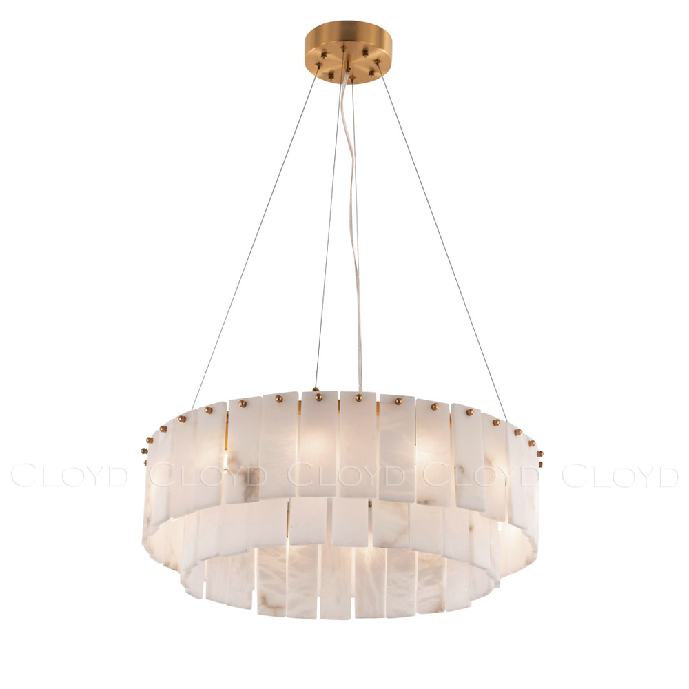 Люстра Cloyd HERCULANUM-A C8 / Ø60 см - алебастр - латунь (арт.11155)