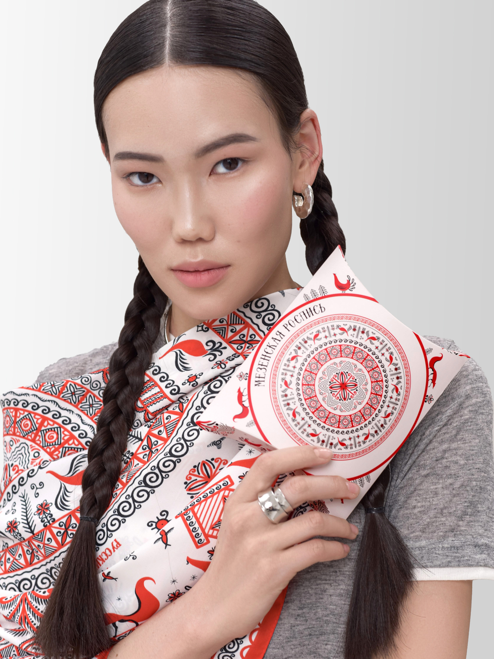 Платок «Мезенская роспись»