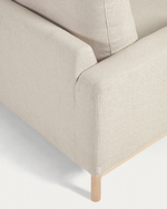 Mihaela 3-местный диван с правым шезлонгом из белого микробукле 264 см