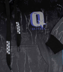 толстовка худи Q звезда теплая флок 4788