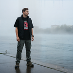 Футболка с вышивкой "Siberian Fast food"