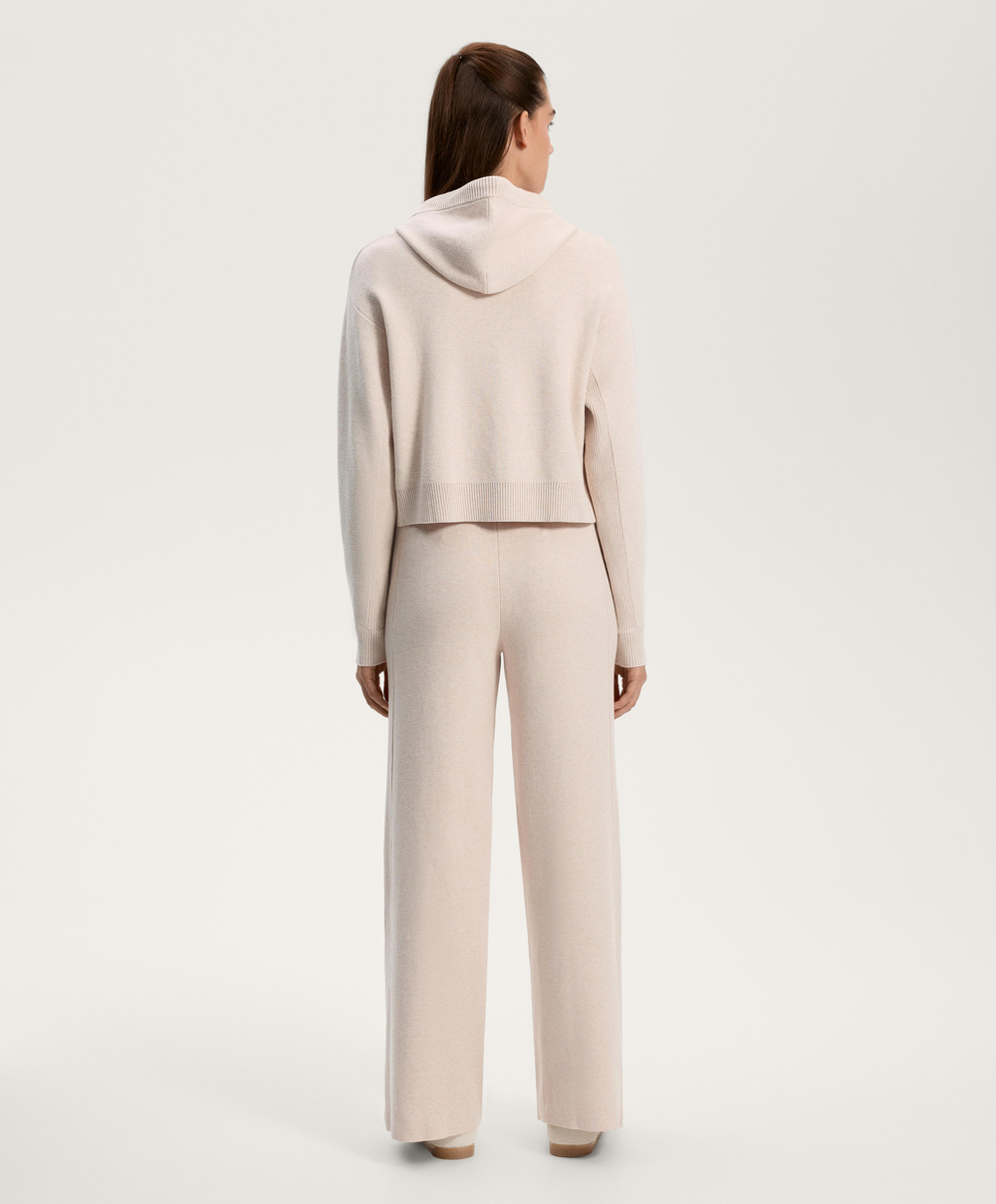 Oysho Вязаная куртка с капюшоном, каменный