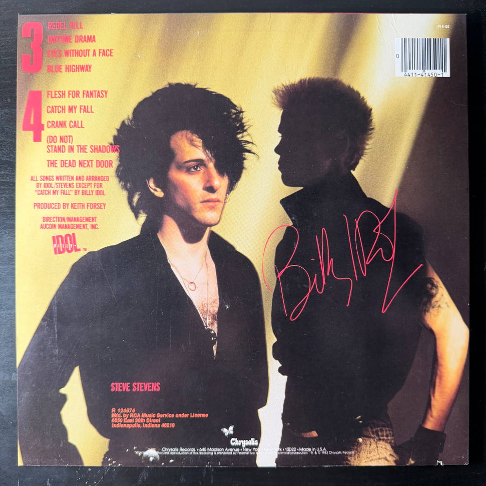 Billy Idol ‎– Rebel Yell (США 1983г.) Club Т