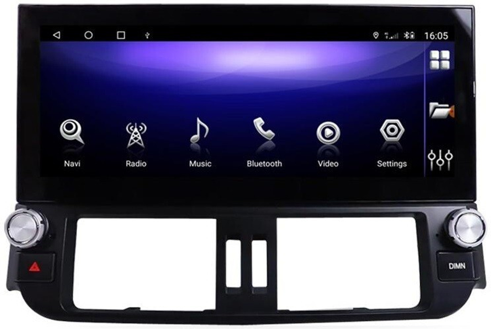 Магнитола для Toyota Land Cruiser Prado 150 2009-2013 (взамен 7" навигации, поддержка JBL и 360) - Carmedia ZH-T1209 монитор 12.3" на Android 12, 8/128Гб, CarPlay, 4G SIM-слот