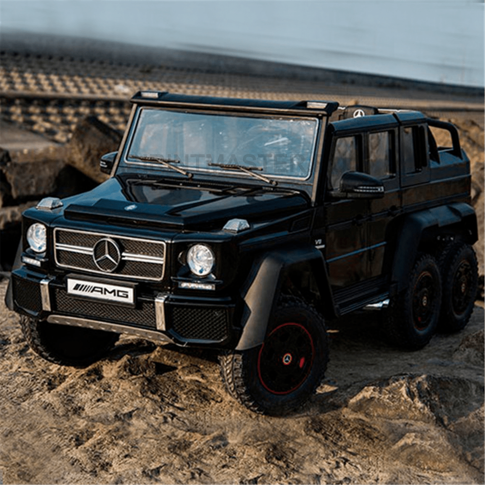Электромобиль детский "Mercedes-Benz G63-AMG 4WD" шестиколёсный,  чёрный, 12V