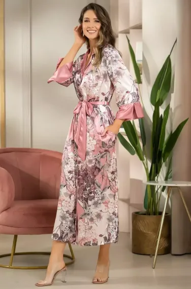 Длинный халат на пуговицах MIA-Amore BRENDA БРЕНДА 3849