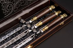 Подарочный набор шампуров в кейсе "Державный"