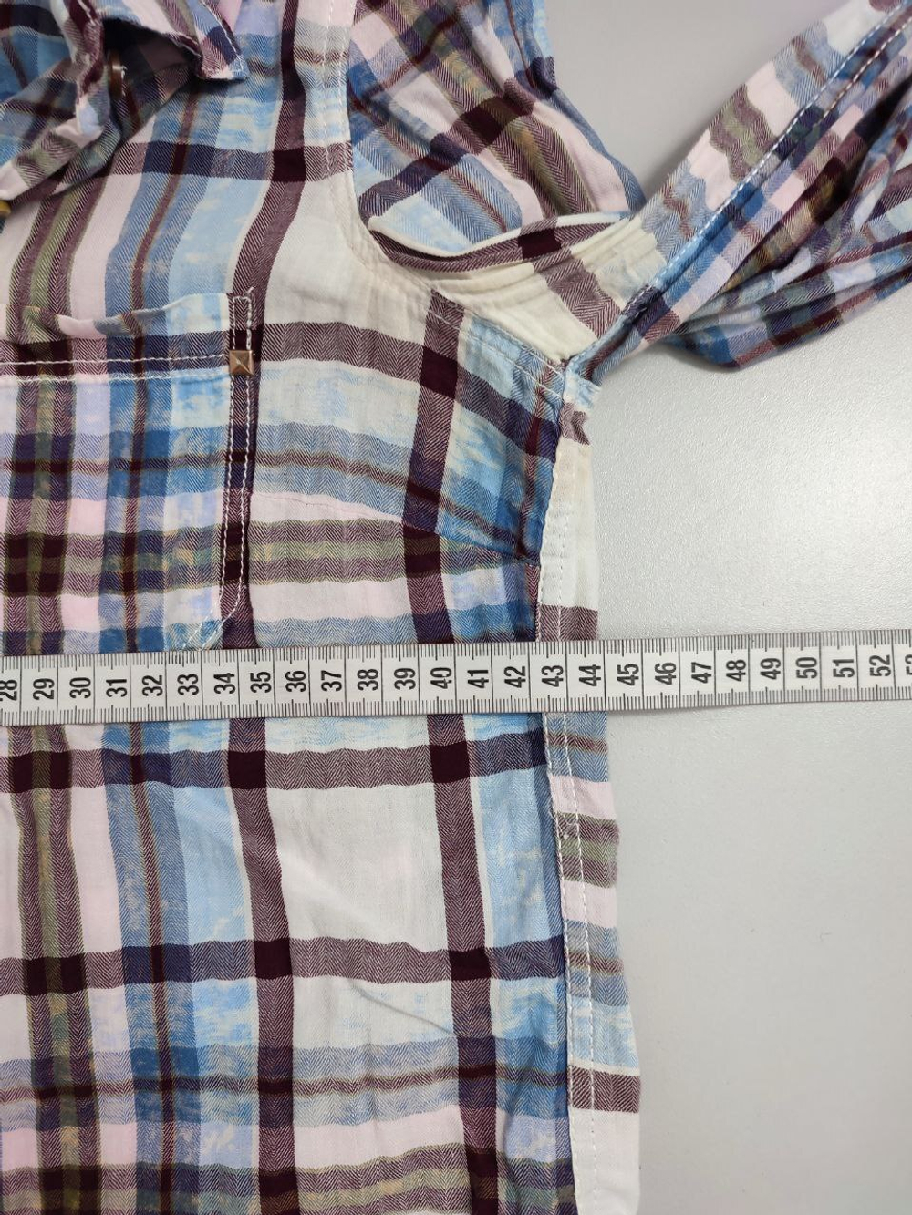 Рубашка H&M в клетку 40 размер